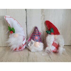 Cubs gnome transpac plush ornament Xmas set decor baseball‎ Chicago